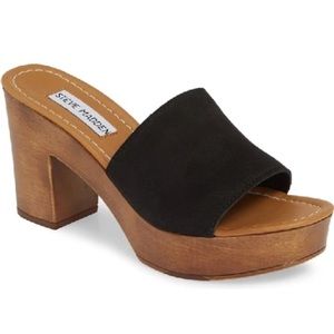 New Steve Madden Wood Heel Sandals